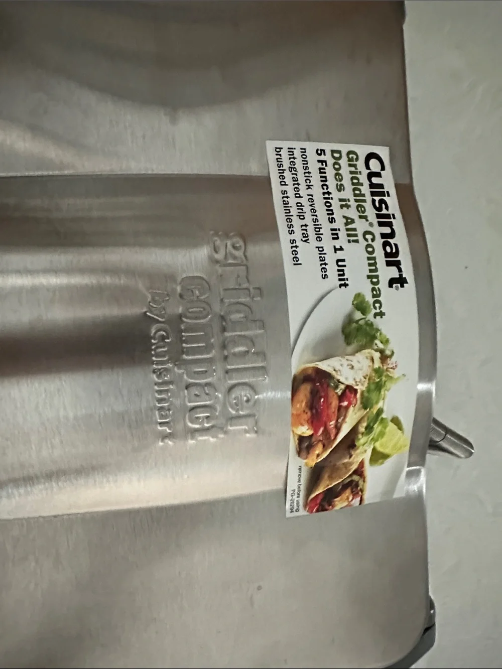 Cuisinart Griddler Compact GR-35 Grill, Panini Press & Griddle, Nonstick Plates - Picture 10 of 11